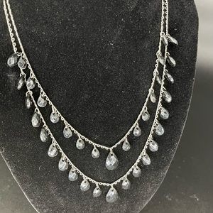 Black teardrop necklace